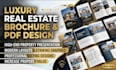 create luxury real estate brochure and property PDF design