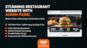 create a professional restaurant or business website with admin panel