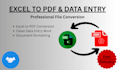 convert excel to pdf and do fast data entry