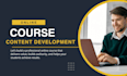 create structured online course modules lessons and workbook content