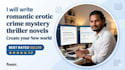 write romantic erotic crime mystery thriller novels stories