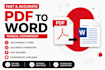 convert PDF to word manually