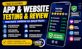 do dating app review, app testing, website testing, QA testing and game testing