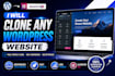 design copy, clone wordpress website using elementor