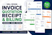 design professional invoice, quotation, receipt and billing documents