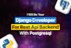 develop a scalable django rest api backend with python and postgresql