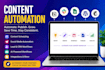 setup content automation workflows and ai automation systems