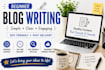 write SEO friendly blog posts and articles