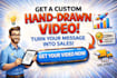 create custom 2d whiteboard animation doodle explainer video