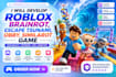 develop roblox brainrot, escape tsunami,obby, simularot game