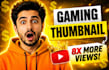 design professional gaming thumbnails for twitch and youtube