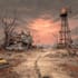 create a detailed post apocalyptic scene for games