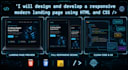 design and develop a responsive modern landing page using HTML and CSS