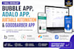 develop bubble app, adalo app, airtable automation and goodbarber app