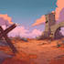 illustrate 2d environment concept art and background