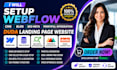 setup webflow cms blog SEO meta printiful integration duda landing page website