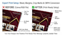 convert your design into a 100 percent print ready PDF with bleed