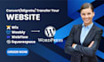convert, clone and transfer your wix to  squarespace wordpress website