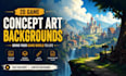 create fantasy landscape and anime style backgrounds for game developers