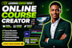 create online course video, elearning video, training  and course content