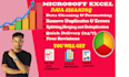 clean, format, sort and remove duplicates from excel data