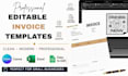 create professional editable invoice templates
