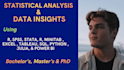 do statistical data analysis in excel, stata, spss, minitab and r