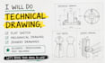 do technical drawing, flat sketch, mechanical drawing and joinery drawings
