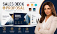 design sales deck and business proposal powerpoint presentation