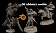 sculpt 3d miniature model tabletop warhammer character dnd mini figures stl file