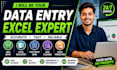 be your expert data entry and excel data cleaning specialist