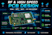 design rf and high speed pcb for GSM gps wifi systems antenna esp32 sim986 lora