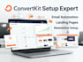 setup convertkit subscriber, convertkit automation kit newsletter landing page