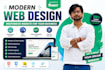 create a modern responsive landing page website