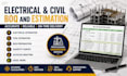 prepare electrical and civil boq and estimation