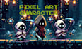 2d pixel art sprite sheet character 8 bit, 16 bit, 32 bit character animation
