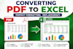 convert text pdf to excel and format it