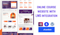 create wordpress online course website with elearning integration