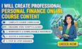 create professional personal finance online course content