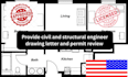 do civil and structural engineering design, drawings,  letter and calculations