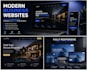 create a modern business landing page website