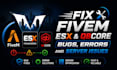 fix fivem esx and qbcore bugs, errors and server issues