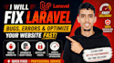 fix laravel issues, errors and improve website speed