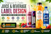 design juice, beverage, smoothie, labels