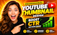 do professional youtube thumbnail design that boosts clicks and views