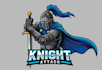 make modern style for knight mascot logo design service