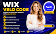 develop wix velo website, wix code, custom wix database, and api custom form