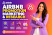do airbnb promotion marketing  research, vrbo ,listen  optimization