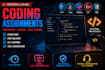 do coding projects in python, cpp, java, csharp