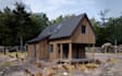 update cabin exterior,cottage house design,hillside,floor plan,farm house render